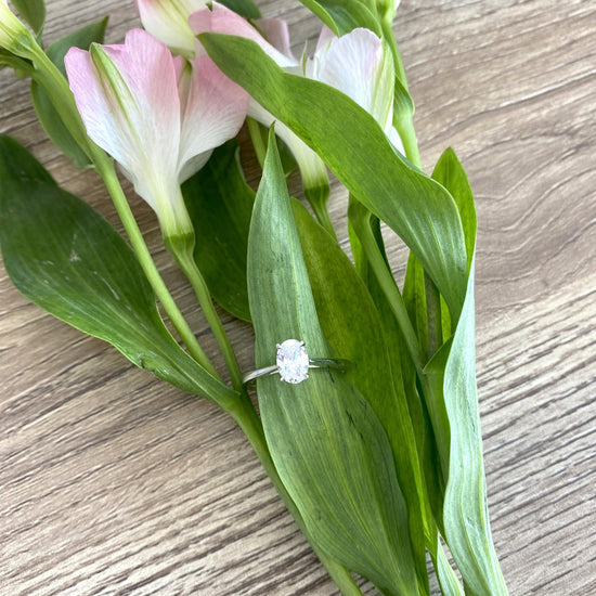 Oval engagement ring