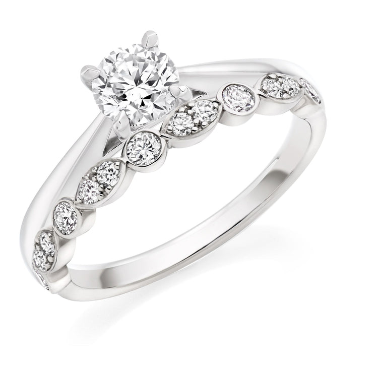 Symphony Platinum and Diamond Engagement and Wedding Ring SetSymphony Platinum and Diamond Engagement and Wedding Ring Set